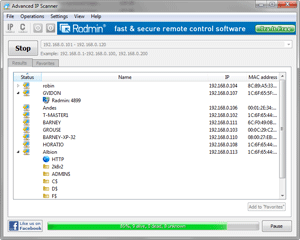 Advanced IP Scanner 2.5.3233 software screenshot