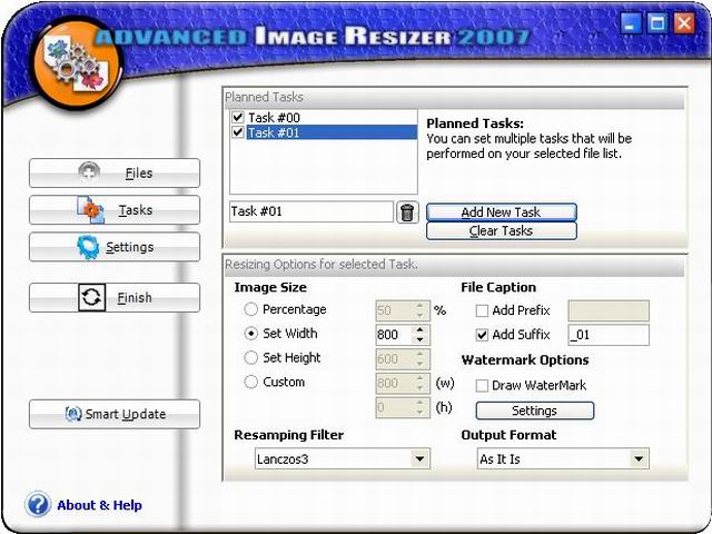 Advanced Image Resizer 2007 5.1.9 software screenshot