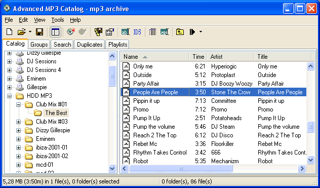 Advanced MP3 Catalog 3.30h software screenshot
