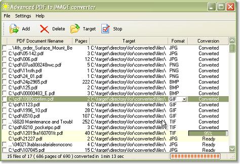 Advanced PDF to JPG converter 1.9.9.34 software screenshot