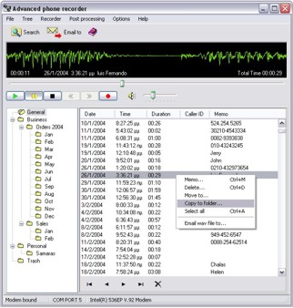 Advanced Phone Recorder 2.5.3 software screenshot