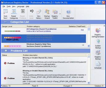 Advanced Registry Doctor Pro 9.4.8.10 software screenshot