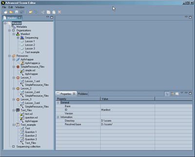 Advanced SCORM Editor 1.20 software screenshot
