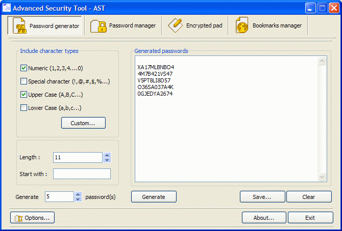 Advanced Security Tool - AST 1.1.6 software screenshot