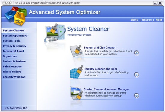 Advanced System Optimizer 3.5.1000.15013 software screenshot