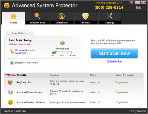 Advanced System Protector 2.1.1.81  software screenshot