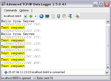Advanced TCP/IP Data Logger 4.2.2.325 software screenshot