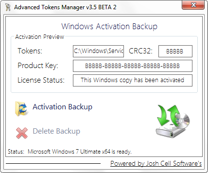 Advanced Tokens Manager 3.4 software screenshot