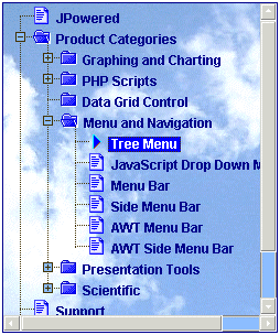 Advanced Treeview Java Tree Menu 4.2 software screenshot