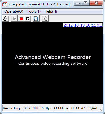Advanced Webcam Recorder 3.0.1 software screenshot