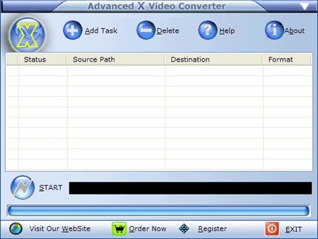 Advanced X Video Converter 6.0.7.9 software screenshot