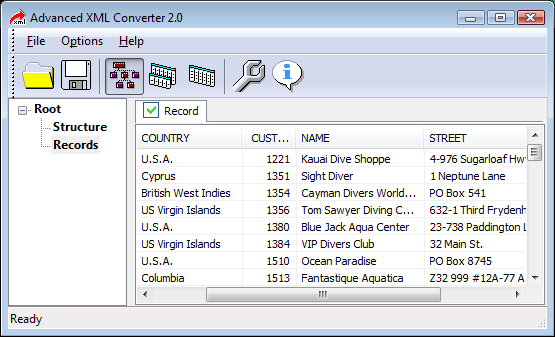 Advanced XML Converter 3.07.0.35 software screenshot