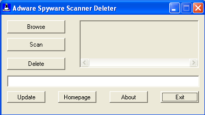Adware Spyware Scanner Deleter 0.2 software screenshot