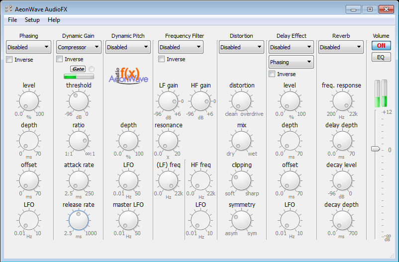 AeonWave Audio-FX 1.0.2 software screenshot