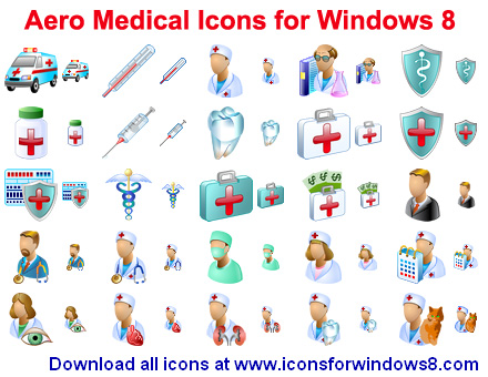 Aero Medical Icons for Windows 8 2013.2 software screenshot