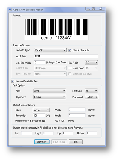 Aeromium Barcode Maker 2.0 software screenshot