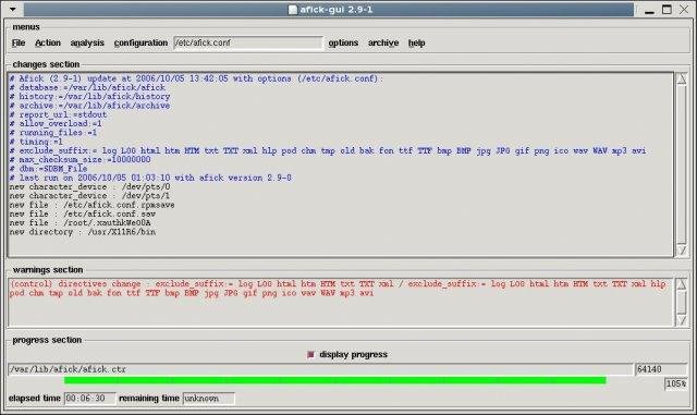 Afick 3.5.1 software screenshot