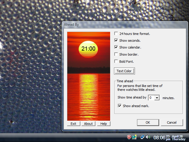 AheadBy 1.0 software screenshot