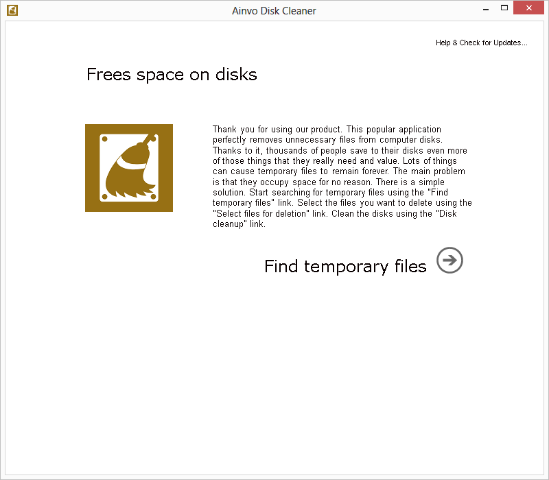 Ainvo Disk Cleaner 2.4.3.570 software screenshot