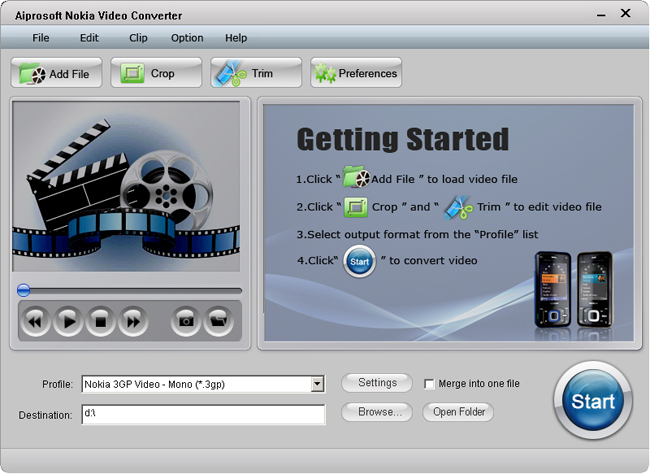 Aiprosoft Nokia Video Converter 4.0.07 software screenshot