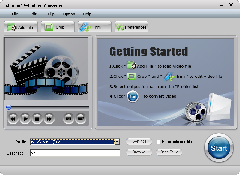 Aiprosoft Wii Video Converter 4.0.07 software screenshot
