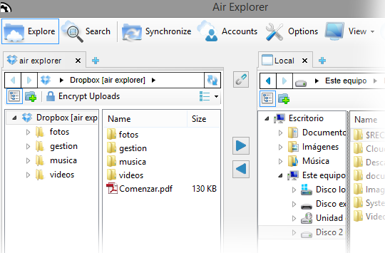 Air Explorer 1.14.0 software screenshot