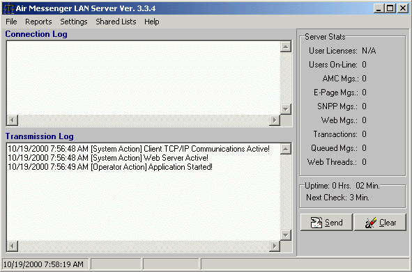 Air Messenger LAN Server 11.0.0 software screenshot