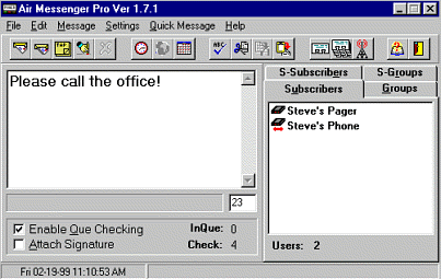 Air Messenger Pro 11.1.1 software screenshot