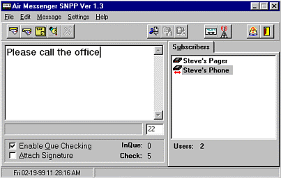 Air Messenger SNPP 8.0.0 software screenshot