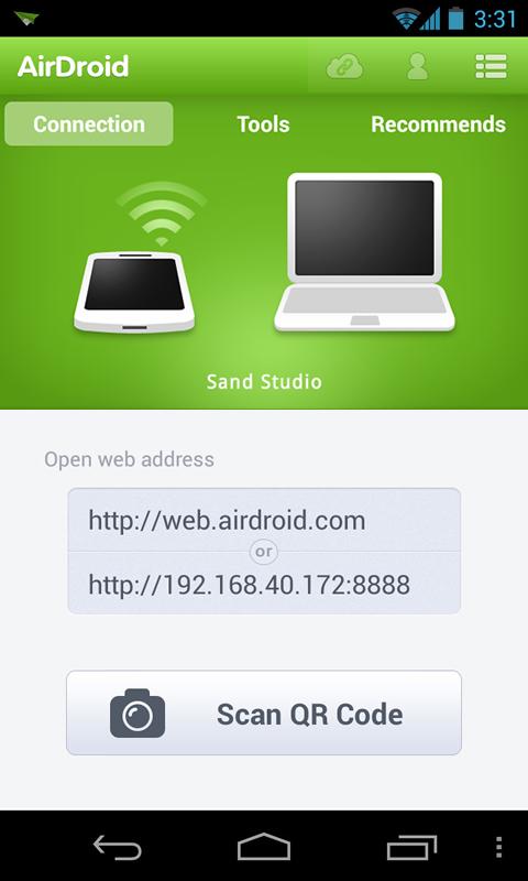 AirDroid 3.4.0.0 software screenshot