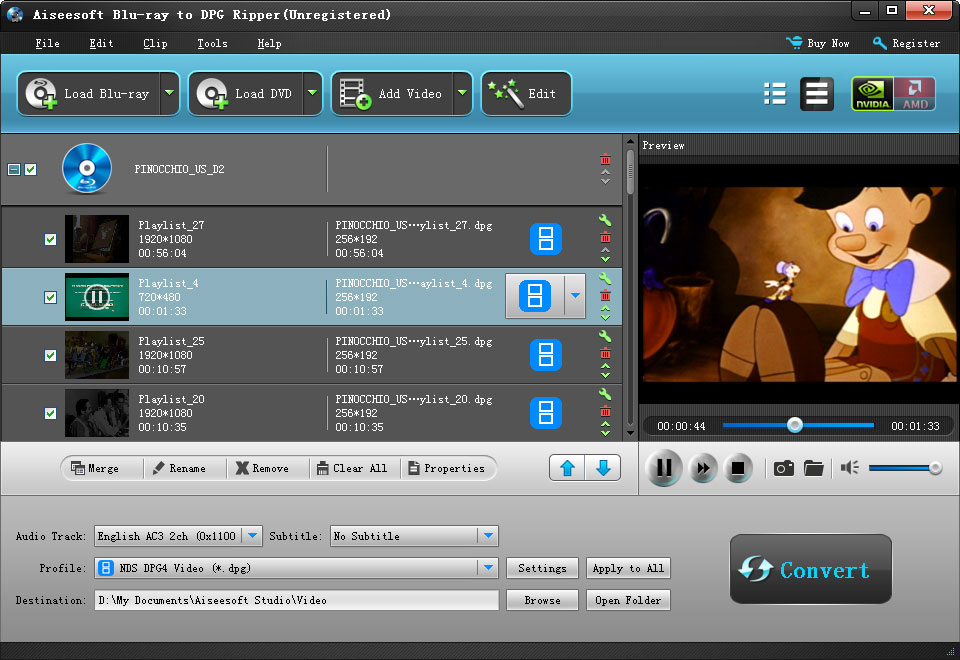 Aiseesoft Blu-ray to DPG Ripper 6.2.76 software screenshot