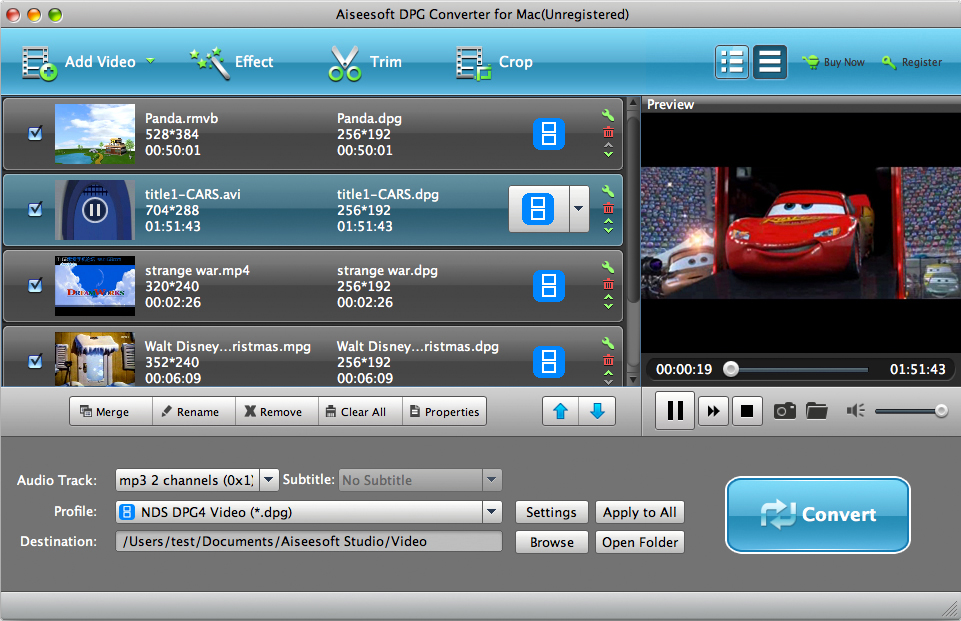 Aiseesoft DPG Converter for Mac 6.2.20 software screenshot
