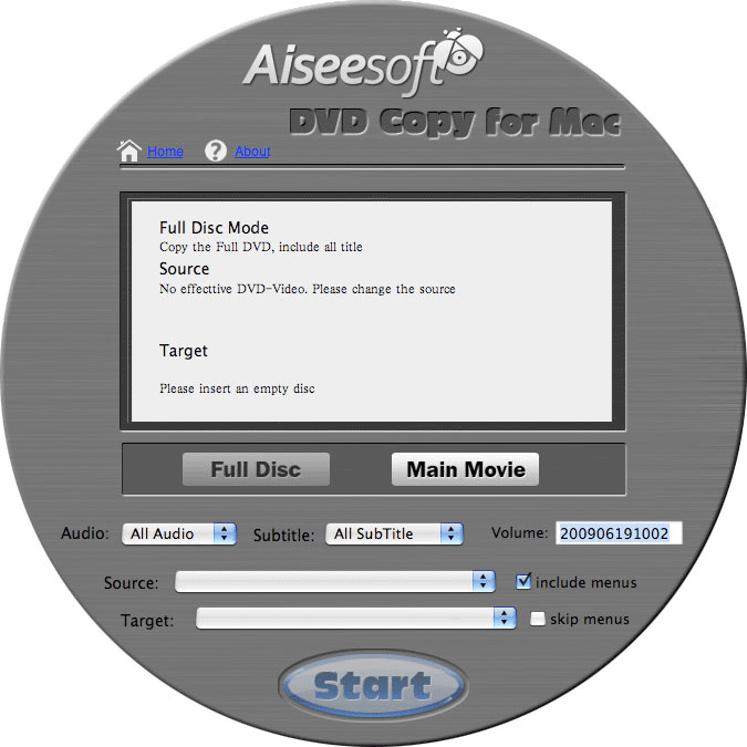Aiseesoft DVD Copy for Mac 3.2.16 software screenshot