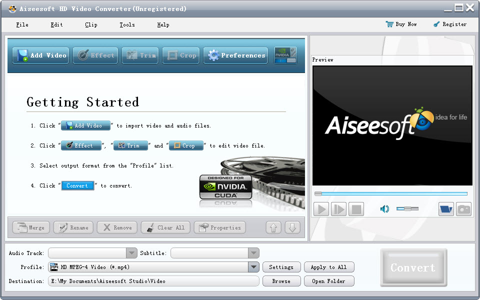 Aiseesoft HD Video Converter 8.2.16 software screenshot