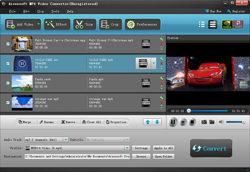 Aiseesoft MP4 Video Converter 8.2.6 software screenshot