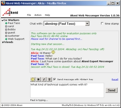 Akeni Help Desk Assistant Enterprise IM 1.0 software screenshot