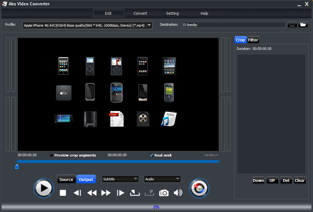 Aku Video Converter 7.0 software screenshot