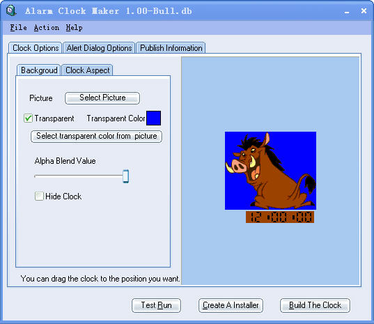 Alarm Clock Maker 2.02 software screenshot