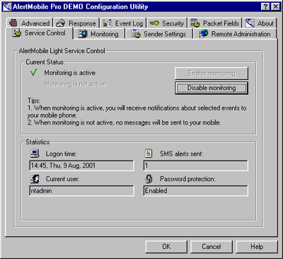 AlertMobile Pro 4.0.2 software screenshot