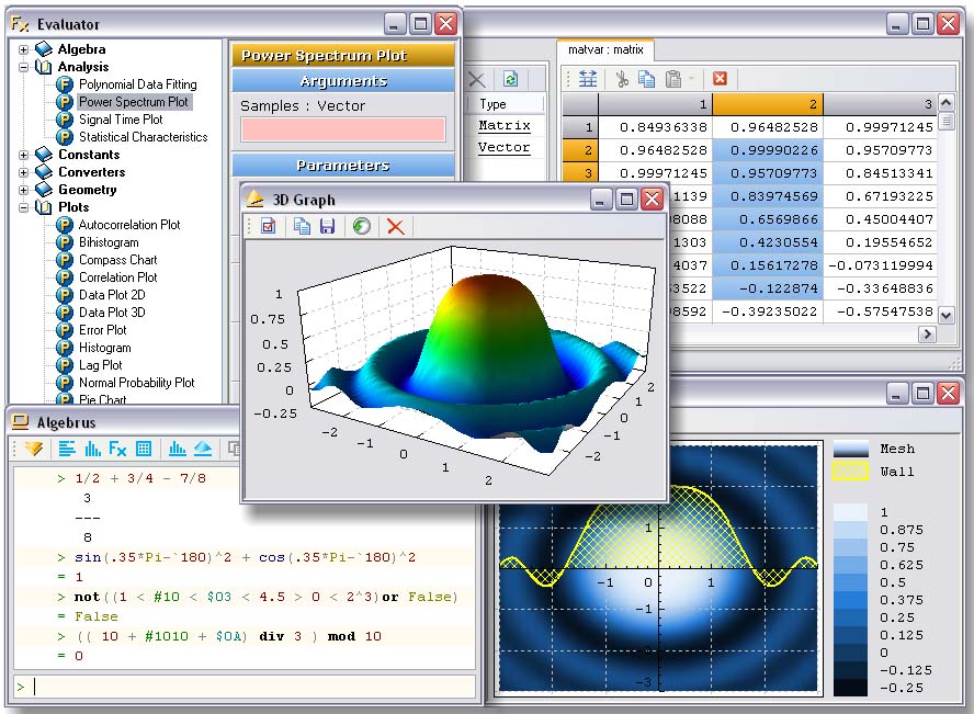 Algebrus 3.1 software screenshot