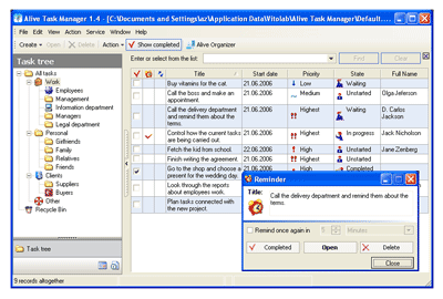 Alive Task Manager 1.10.34.12 software screenshot