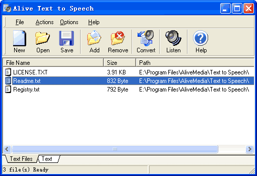 Alive Text to Speech 6.0.8.2 software screenshot