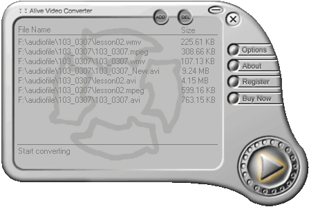 Alive Video Converter 3.3.0.2 software screenshot