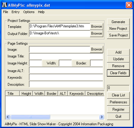 AllMyPix 1.0 software screenshot