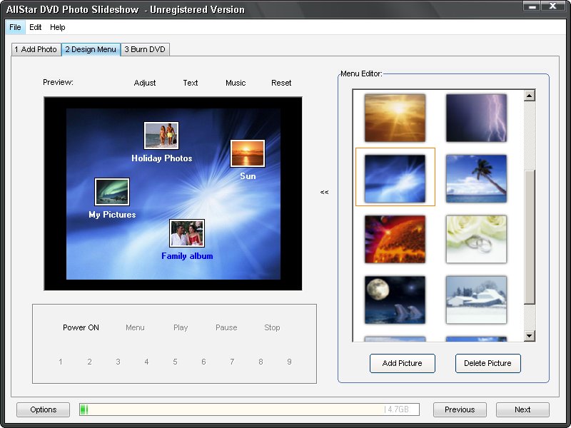AllStar DVD Photo Slideshow 3.10 software screenshot