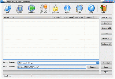 Allok MP3 to AMR Converter 3.0.2 software screenshot