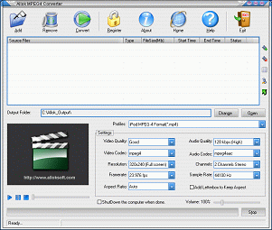 Allok MPEG4 Converter 6.2.1217 software screenshot