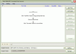 Allok WMA MP3 Converter 1.1.0 software screenshot