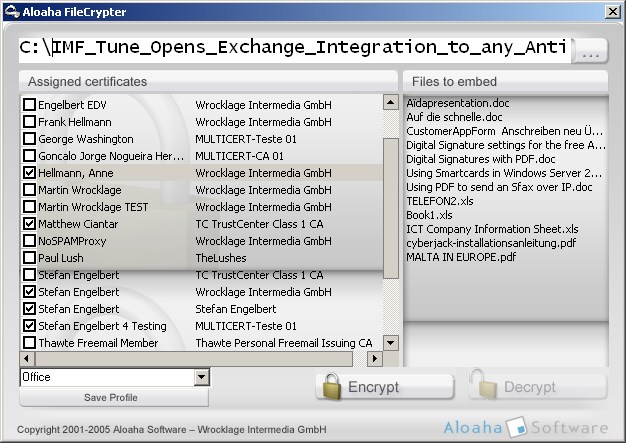 Aloaha PDF Crypter 5.0.280 software screenshot