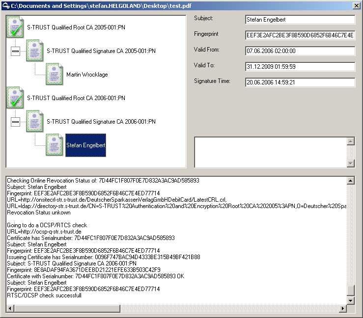Aloaha Signatur Validator 5.0.146 software screenshot